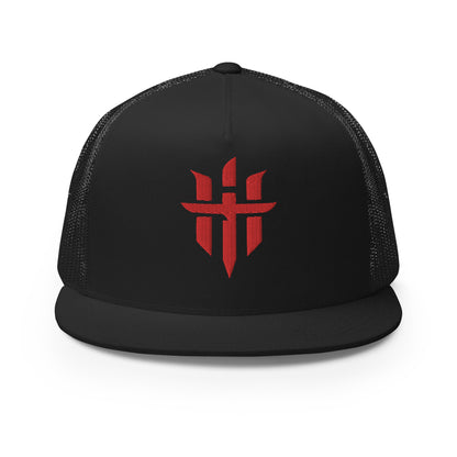 RED LOGO TRUCKER HAT