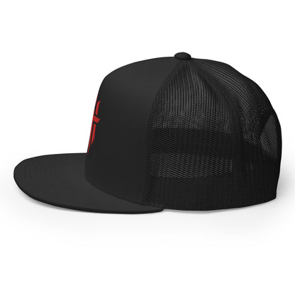 RED LOGO TRUCKER HAT