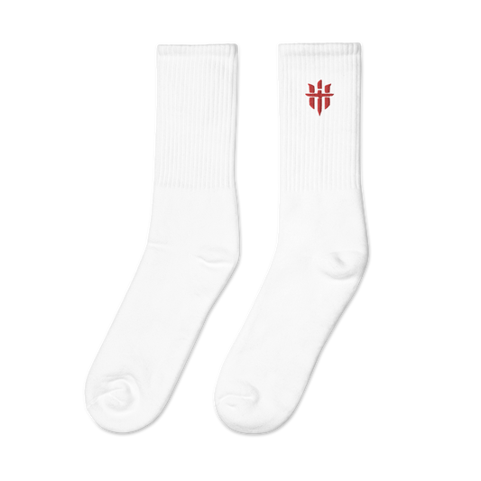 Heretics Logo White Socks